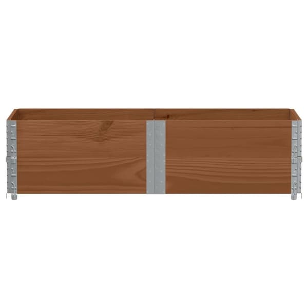 pallerammer 2 stk. 150x50 cm massivt fyrretræ brun