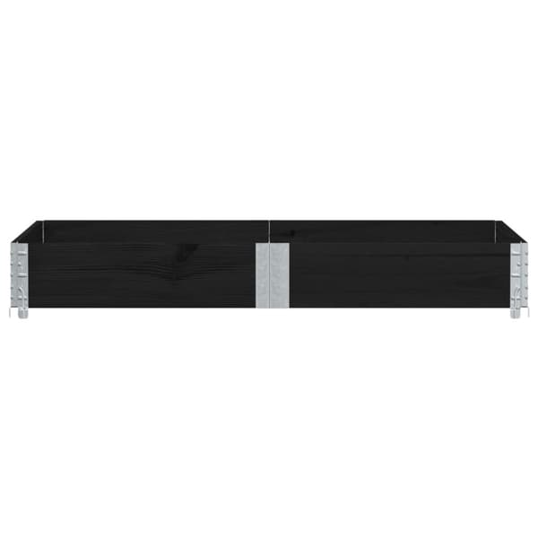 palleramme 150x100 cm massivt fyrretræ sort