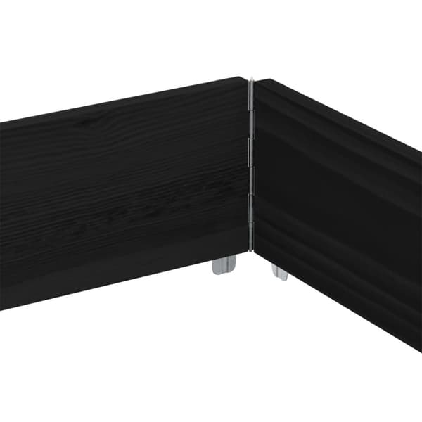 palleramme 150x100 cm massivt fyrretræ sort