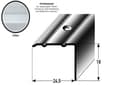 Miniatyrbild 3 av 5: PROVISTON Alu anodiserad kantprofil Silver l 24,5 mm H 18 mm Genomfrätt Stegkant L 1000 mm