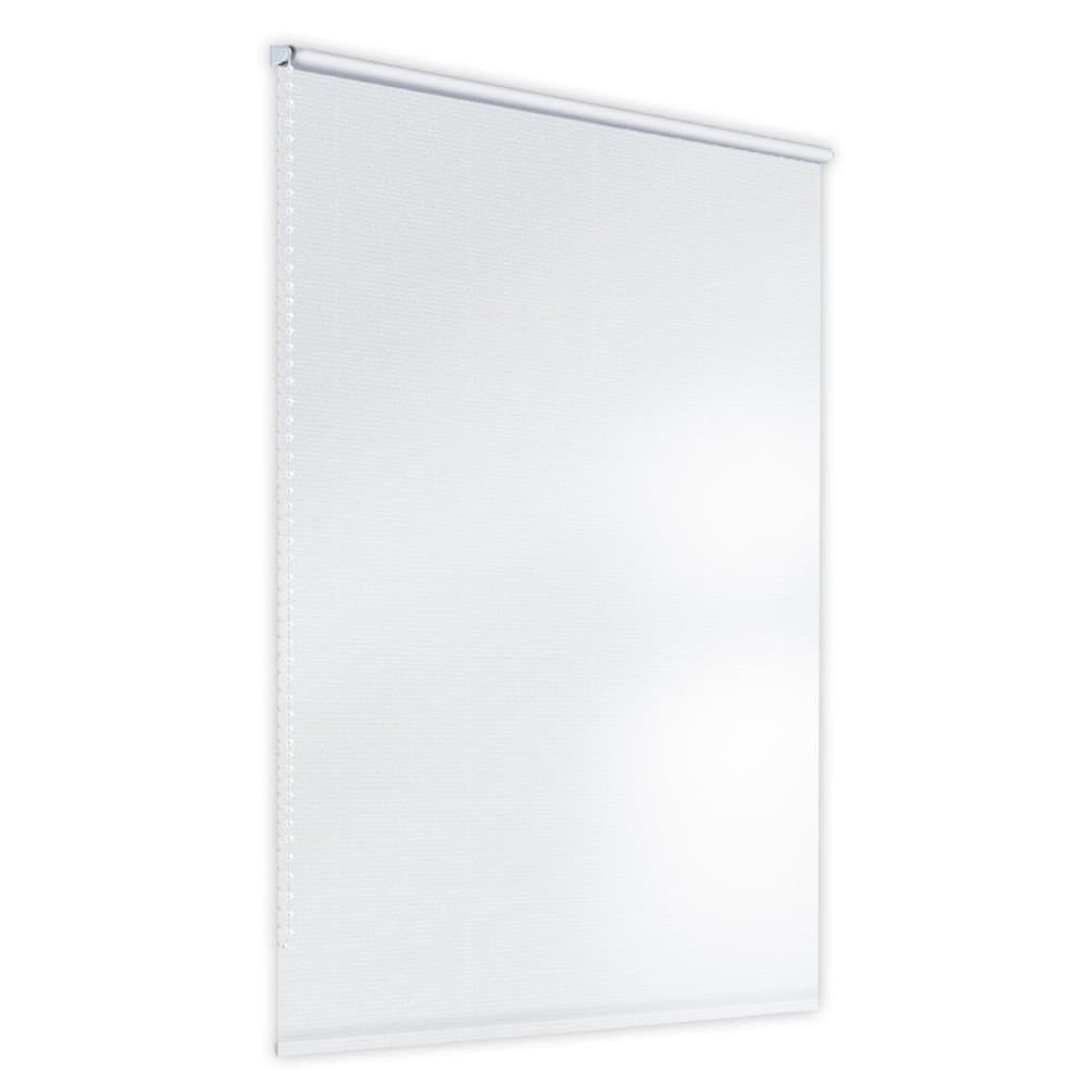 ECD Germany-pimennysverho 100 x 230 cm - valkoinen - Klemmfix - ilman poraa - suojaa auringolta ja yksityisyydeltä - mukaan lukien kiinnitysmateriaali