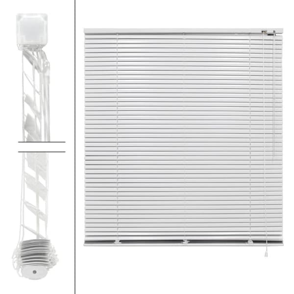 ECD Germany Aluminium blinds 60 x 130 cm Hvid aluminium finner visuelle, lys og blænding