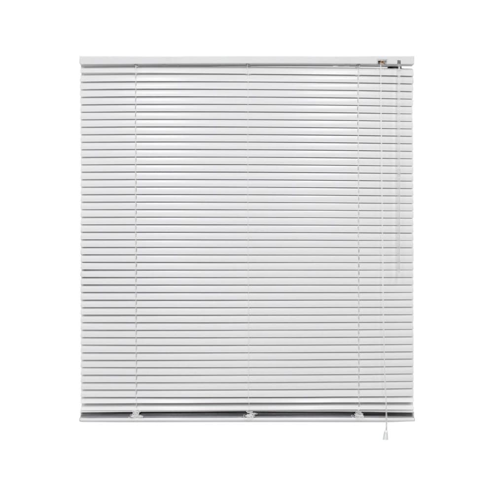ECD Germany Alumiinikaihtimet 110 x 220 cm - Valkoinen - alumiinilamelleja - visuaalinen, kevyt ja häikäisyä suoja - Ikkunoiden ja ovien