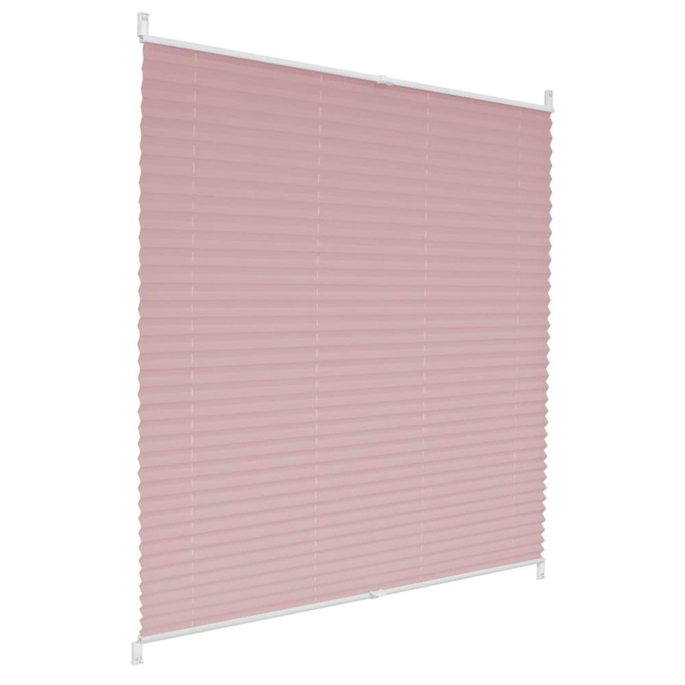 ECD Germany Plisseret Clamping Fix uden boring 80 x 200cm Pink Einsal Solo og Looking Protection Faltrollo Blinds med klembærer til vindue