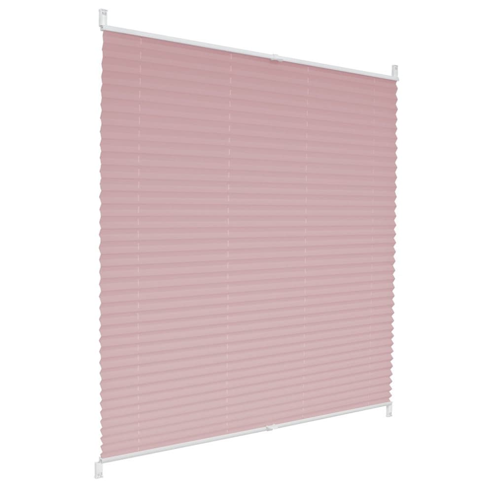 ECD Germany Plisserad klämfix utan borrning 65 x 200cm Rosa Viewpt Sun och ser Skydd Faltrollo Venetianska persienner med klämma björn för fönster