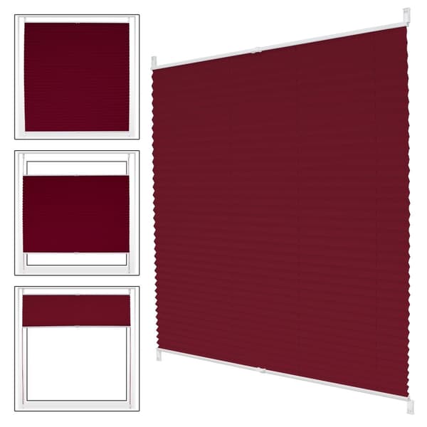 ECD Germany Pidätetty puristin korjaus ilman porausta 100x200cm Bordeaux ViewT Sun ja etsii suojaa Faltrollo-venetsialaista sokea kiristyskantaja