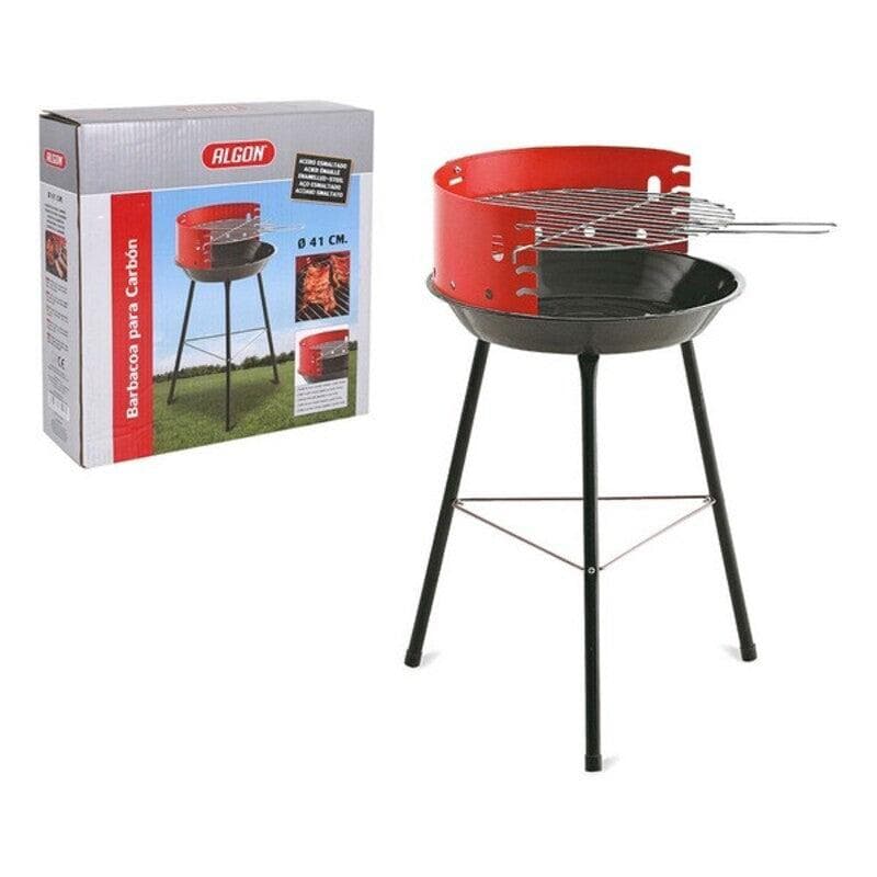 Charcoal Barbecue with Stand Algon Circular Red Black (ø 41 cm)