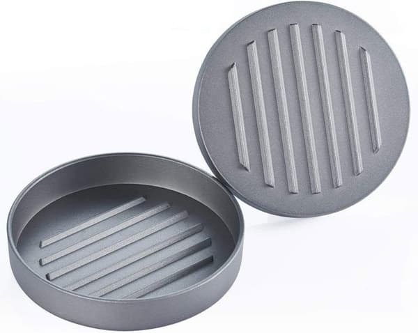 Ground Steak Burger Press + 100 vaxskivor - Diameter 11,5 cm Non-stick aluminium