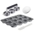 Miniatyrbild 1 av 4: Hamburgerpress - Westmark färspress - 622322E7 - Miniset med 4 hamburgertillbehör i aluminium