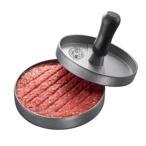 Hamburger Press - Gefu - Svart - Aluminium med pressgjuten zinkbeläggning och plasthandtag