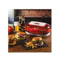 Miniatyrbild 3 av 4: Hamburgermaskin - ARIETE - 205 Hamburgartillverkare Party Time - 1200 W - Non-stick plattor - Röd