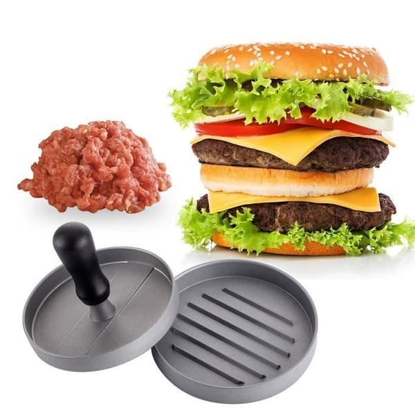 Burger Press - Aluminium - Non-Stick beläggning - Enkel rengöring - Idealisk för BBQ