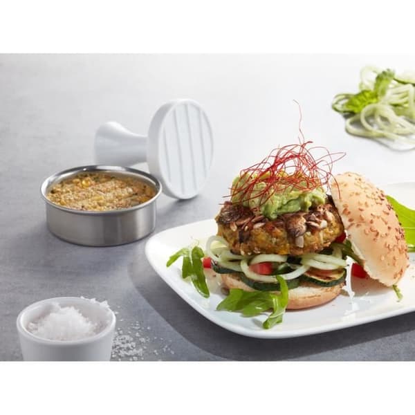 Burgerpress för SPARK miniburgare - Gefu - Silver - Perfekt runda malda biffar