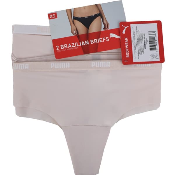 Puma Brazilian Briefs 2 Pack 603051001-187, Kvinde, Trusser, Lyserød