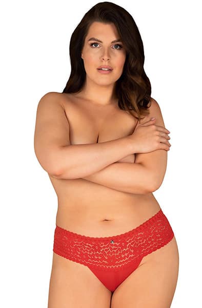 Obsessive Blossmina Panties Red Pitsi pikkuhousut