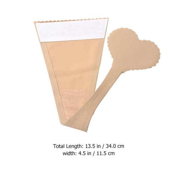 Usynlig g-streng til kvinder C-formet stropløs g-streng Beige L