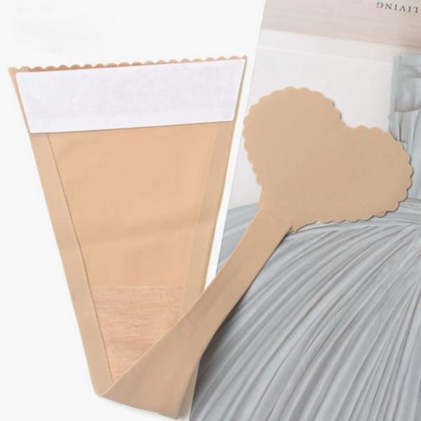 Usynlig g-streng til kvinder C-formet stropløs g-streng Beige L