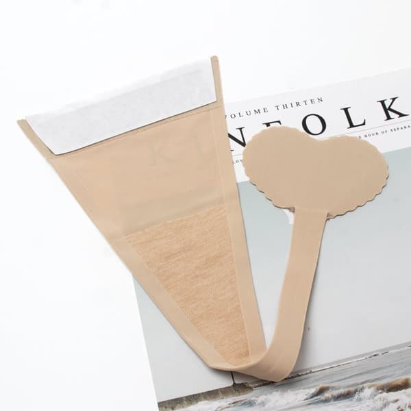 Usynlig g-streng til kvinder C-formet stropløs g-streng Beige L