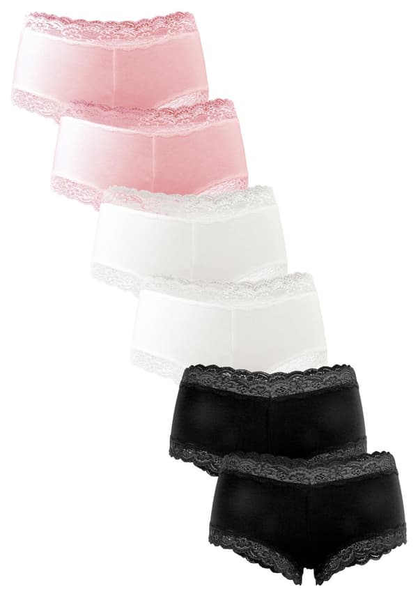 Spetstrosor 12-pack Svart/Vit/Rosa