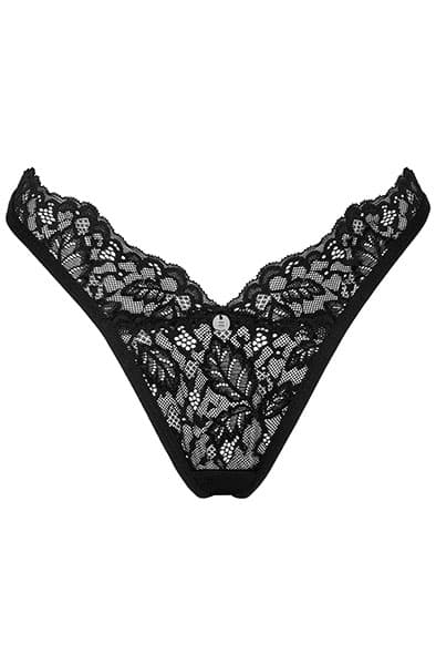 Obsessive Bellastia Thong Black Spetstrosa