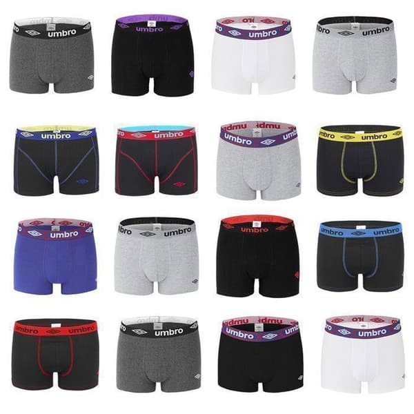 Umbro herrboxers i bomull - Paket med 6 - Flerfärgad - Komfort och stretch