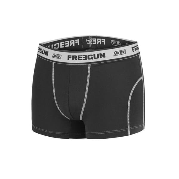 Boxer herrar - FREEGUN - Paket med 4 - Komfort - Andningsbar - Stretch - Svart