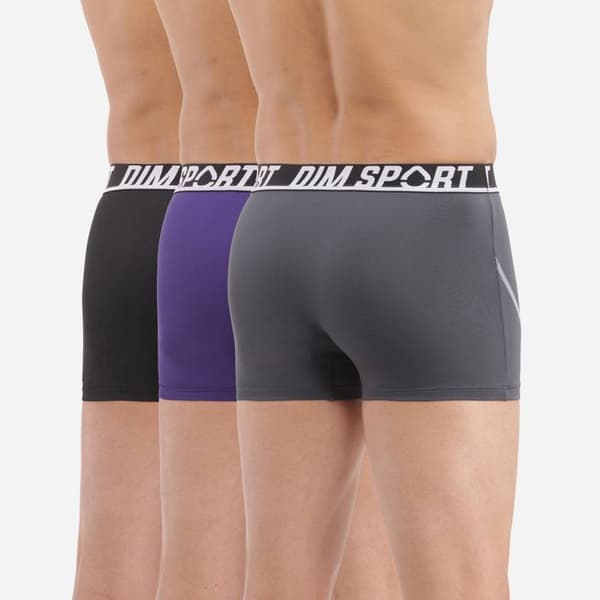 Boxers för män - DIM - Paket med 3 - Lätt mikrofiber - Nätinsatser - Genväg
