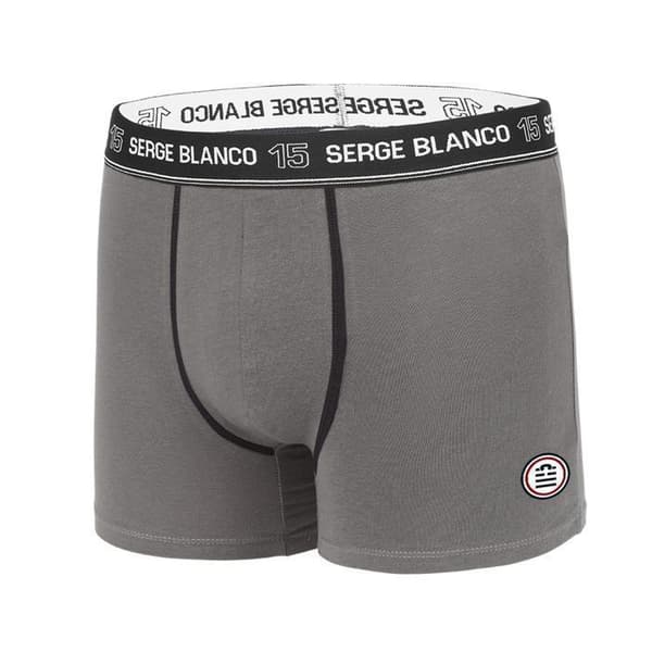 Boxer för män - SERGE BLANCO - Paket med 4 - Komfort Stretch - Svart - Bomull 95% Elastan 5%