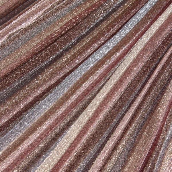 vidaXL Plisserad kjol med glitter för barn brun och rosa 92