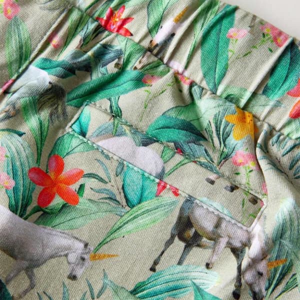 vidaXL Barneshorts med snor lysekaki 116