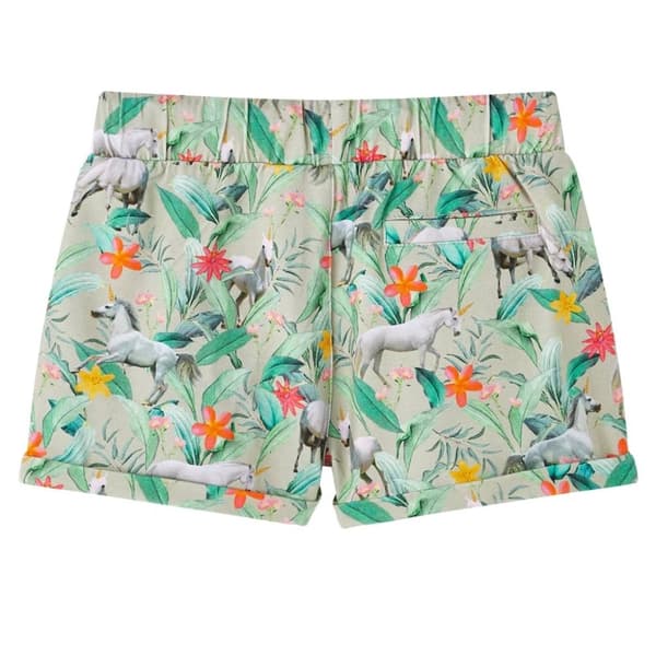 vidaXL Barneshorts med snor lysekaki 116