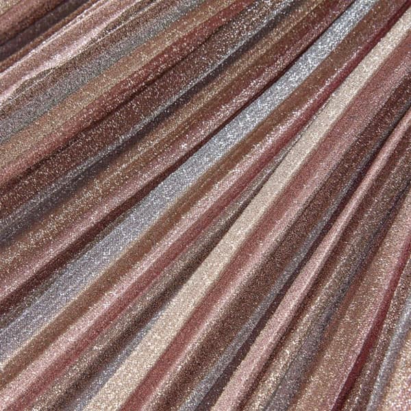 vidaXL Plisséskjørt for barn med glitter brun og rosa 128