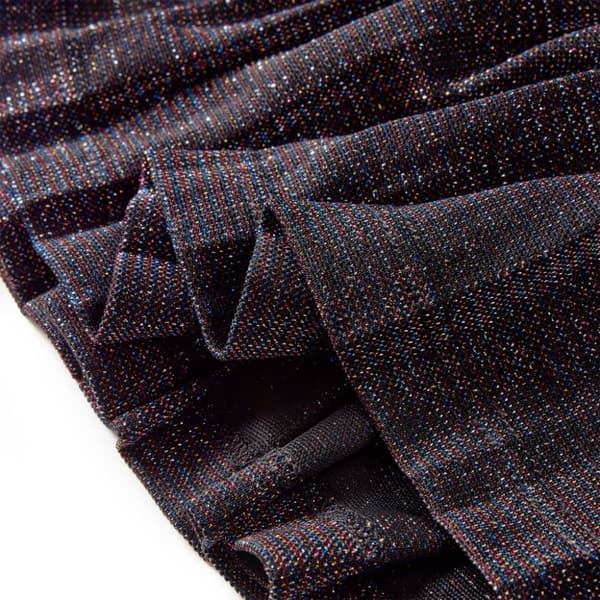 vidaXL Plisserad kjol för barn glitter marin 140