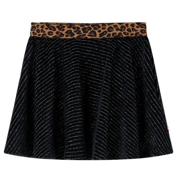 vidaXL Kjol för barn leopardmönster svart 104