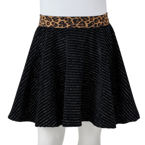 vidaXL Nederdel til børn str. 92 leopardmønster sort