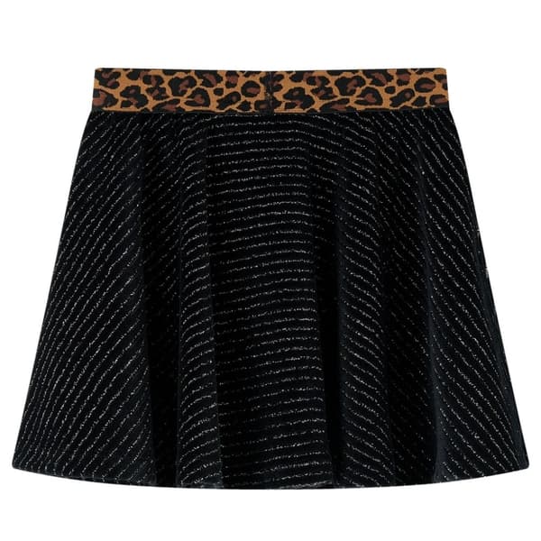 vidaXL Nederdel til børn str. 92 leopardmønster sort