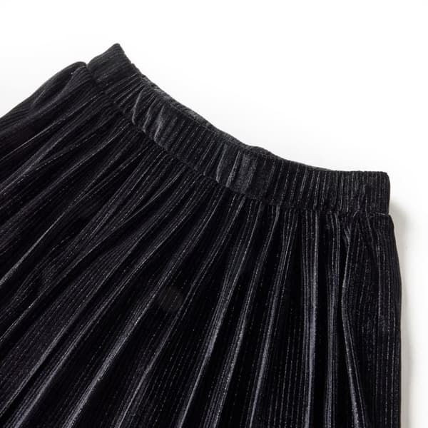 vidaXL Plissert skjørt for barn med lurex svart 140