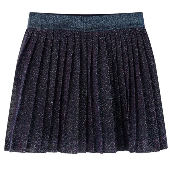 vidaXL Barneskjørt med glitter marineblå 116