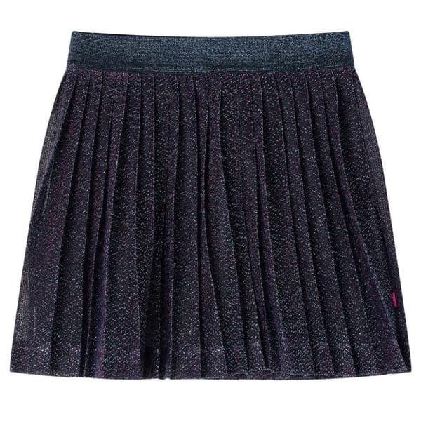 vidaXL Barneskjørt med glitter marineblå 92
