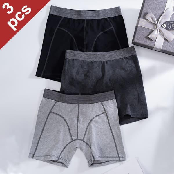 INF Boxershorts i bomull för män Mjuka ventilerande kalsonger 3-pack