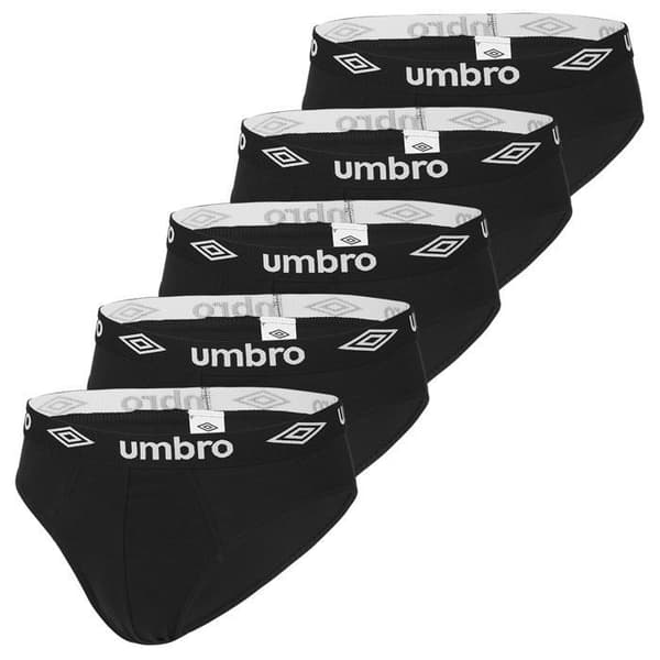Umbro 100% bomull herrtrosor - Paket om 5 - Komfort - Svart