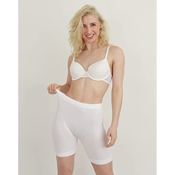 Sömlösa säkerhetsshorts med mitten av midjan för kvinnor, 3-pack