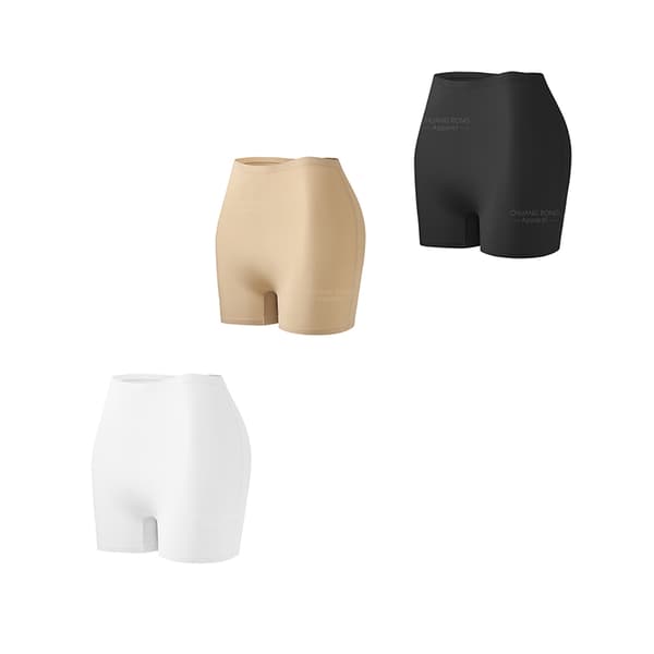 Sömlösa säkerhetsshorts med mitten av midjan för kvinnor, 3-pack