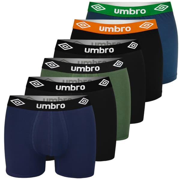 UMBRO Premium Mænds Undertøj - 6pak - Blød Varm Og Behagelig - Bomuld Boxershorts til Mænd