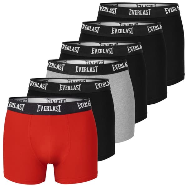 Premium EVERLAST Boxershorts Til Mænd - 6-pak - Komfortable, Lette, Bløde, Varme - Boxershorts Mænds Undertøj