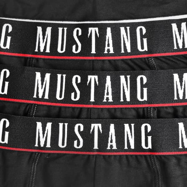 MUSTANG Sorte Herre Boxershorts - 3-pak - Holdbar Elastisk Komfortabel Let Blød - Herre Boxershorts Undertø