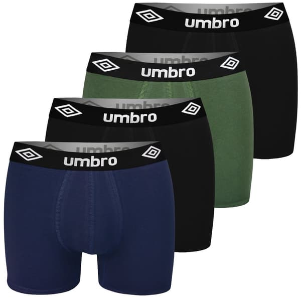 UMBRO Premium Mäns underkläder - 4pak - Mjuk Varm Och Bekväm - Boxershorts Bomull för män L