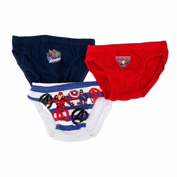 Slips Barn - MARVEL - Pack med 3 - 100% bomull - Flerfärgad - Optimal komfort