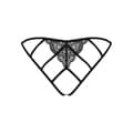 Miniatyrbild 3 av 4: Trosor Obsessive Miamor crotchless panties L/XL Svart Spets