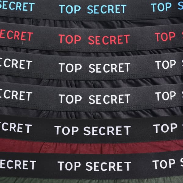 TOP SECRET - Förstklassiga Mäns Underkläder - 6pak - Högkvalitativ Klassisk Bekväm Mjuk Lätta - Premium Boxerkalsonger HerrBoxershorts Bomull